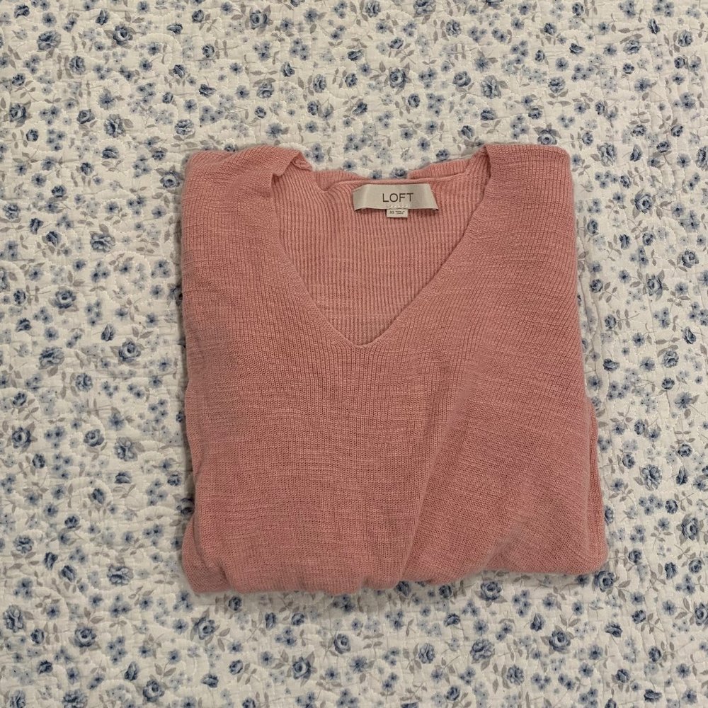 salmon pink knot sweater